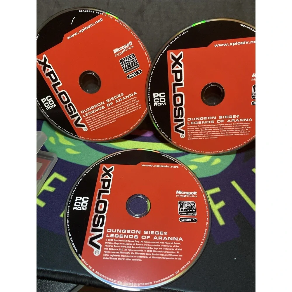 Dungeon Siege: Legends of Aranna (PC CD) 2003 3 Discs